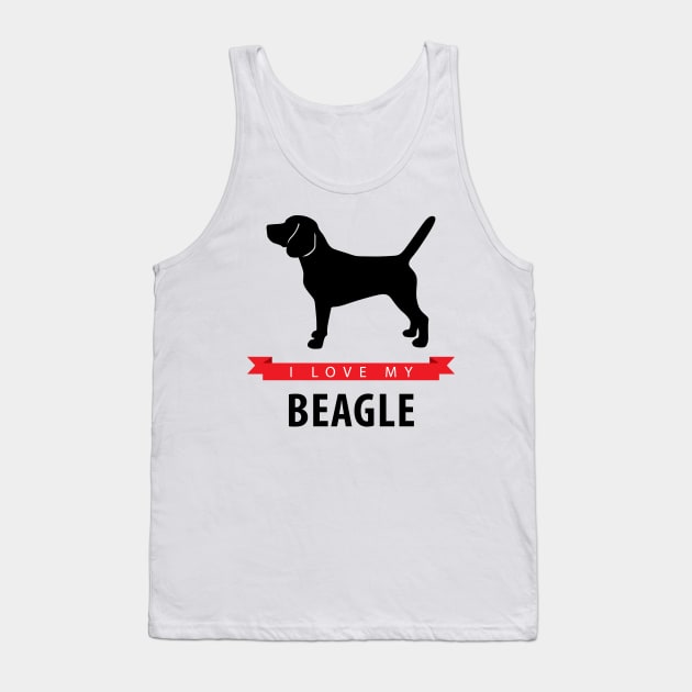 I Love My Beagle Tank Top by millersye